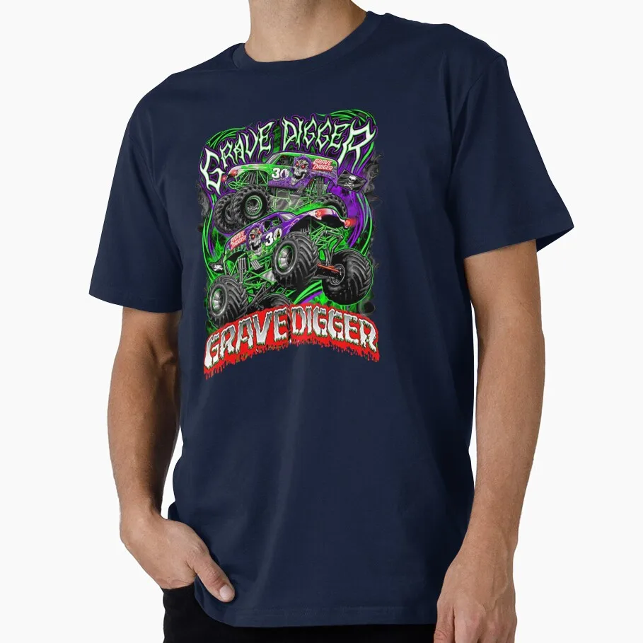 monster truck Grave Digger Rock Band T Shirt Vintage German Power Metal Graphic Print Tee Unisex Short Sleeve Heavy Metal Fan
