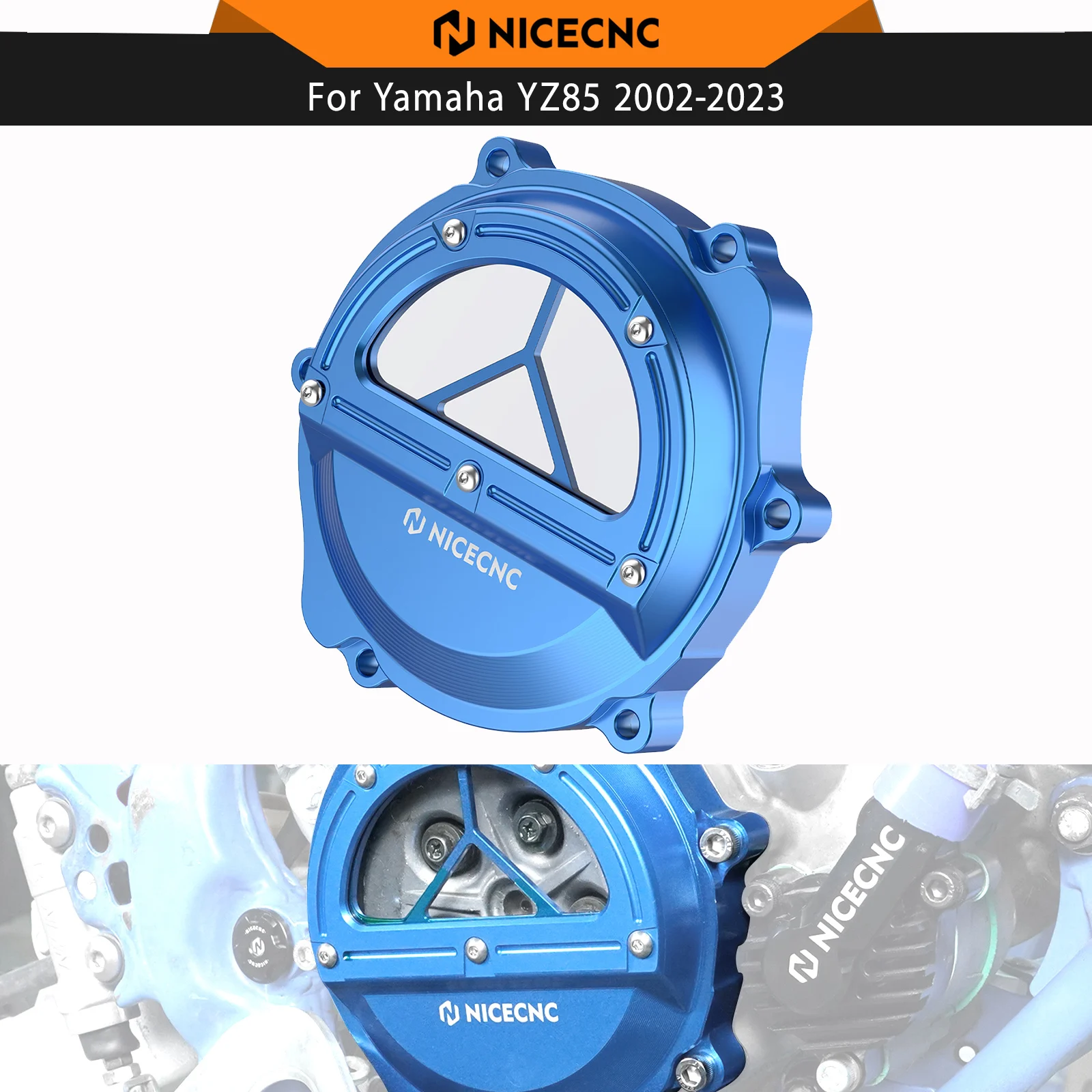 NICECNC Clutch Case Cover For Yamaha YZ85 YZ 85 2002-2023 YZ65 YZ 65 2018-2023 2022 Aluminum CNC-machined Motorcycle Accessories