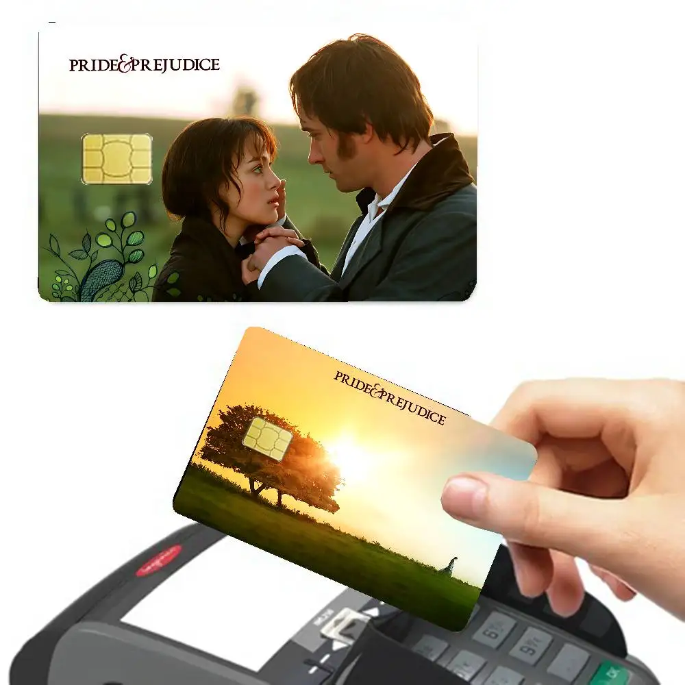 Classic Romance Movie Pride Prejudice Anime Spend or Save Funny Shell On Off Ultra Thin No Fade Cover Film for Debit Card