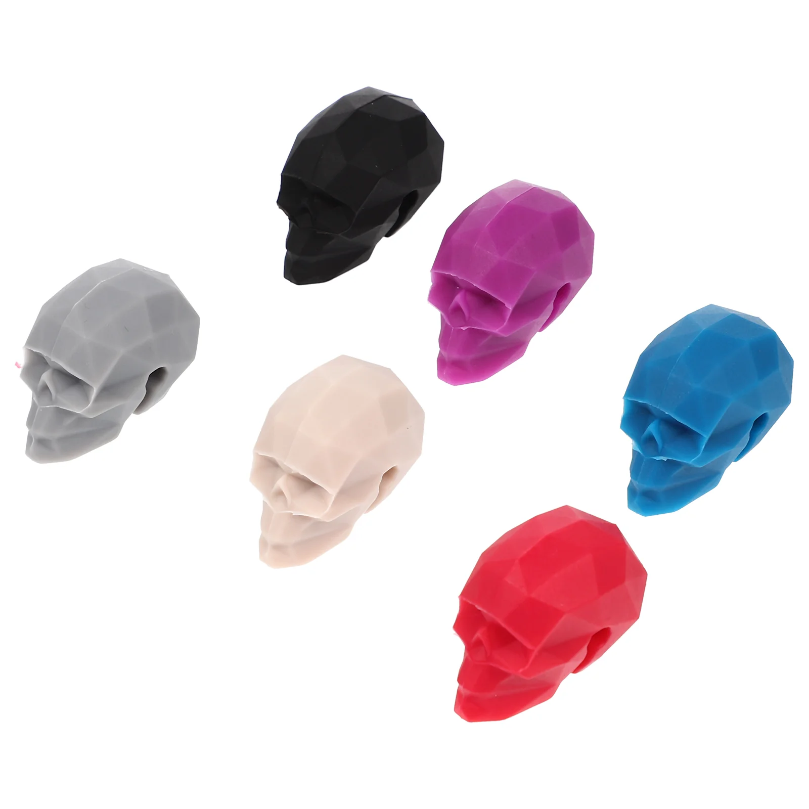 

6 Pcs Glasses Mark Party Cup Markers Skull-shaped Goblet Charms Replaceable Tiny Silicone