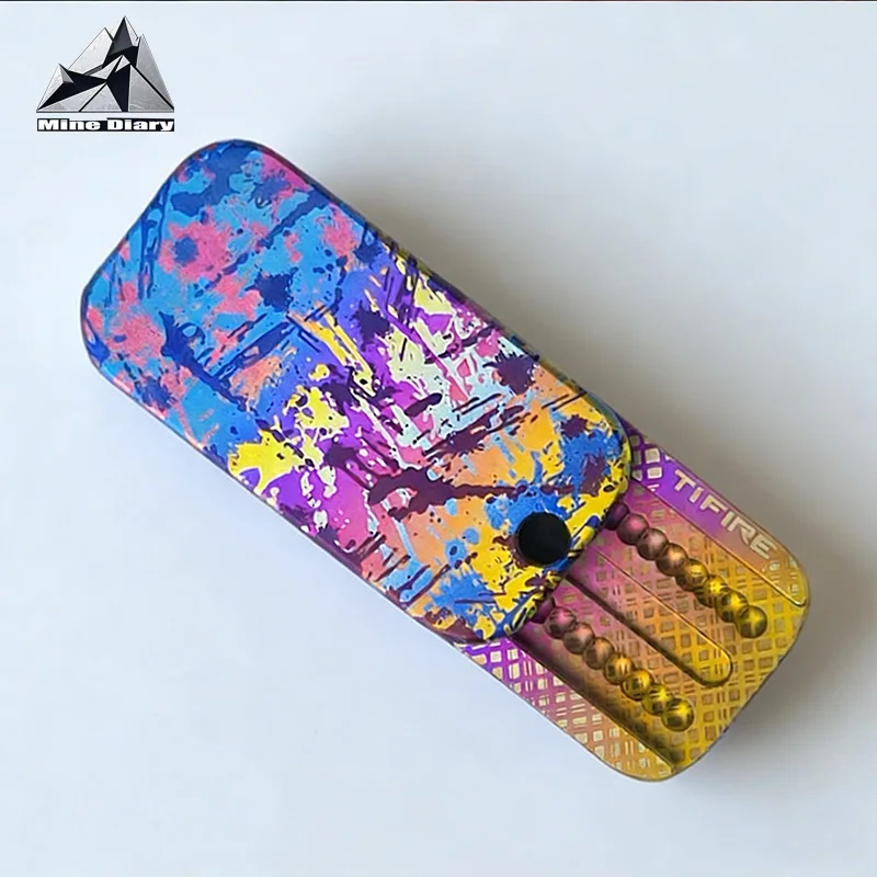 TIFIRE EDC クール カラフル フィジェット スライダー チタン合金 ディンディン プッシュ スライダー オフィス ストレス解消おもちゃ ADHD 抗不安 フィジェットおもちゃ