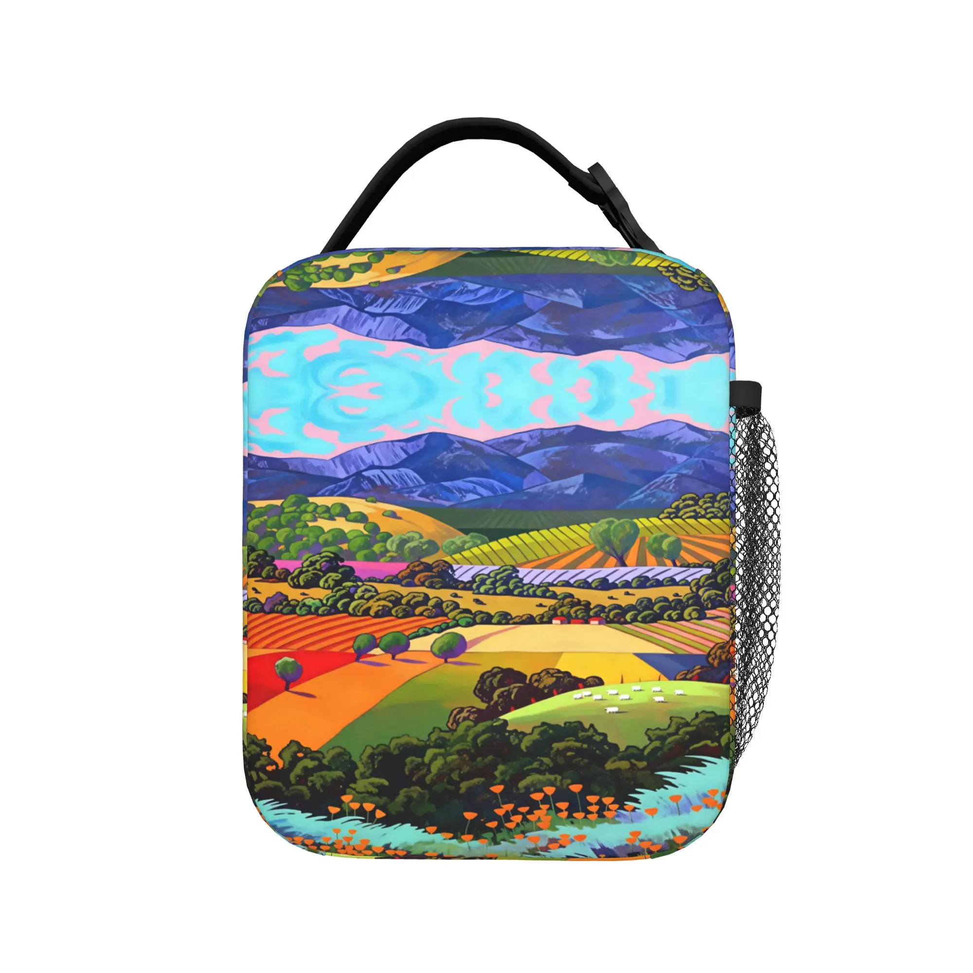 David Hockney Poster Lunch Bag For Child  Graphic Lunch Box Cute Picnic Cooler Bag Portable Insulated Waterproof Tote Food Bags