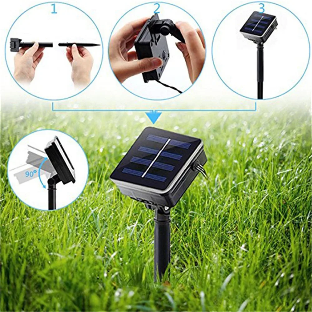 10M Solar Lights String 50 Led Honey Bee Shape Solar Powered Fairy Lights For Outdoor Home Garden Fence Summer Decoration