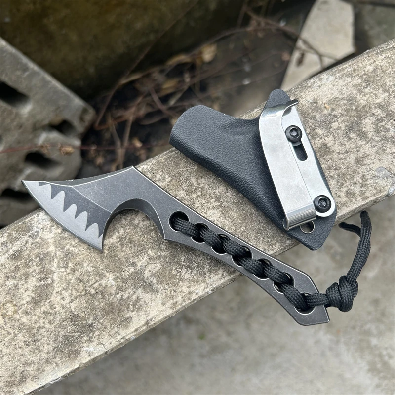 

Axe Fixed Blade Knife Tool High Hardness D2 Blade Survival Wilderness Multi-fuctional Portable Durable with Kydex Hand Tools