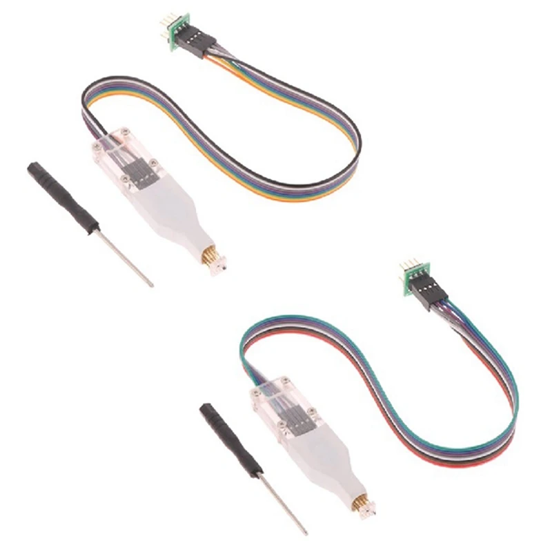 2Pcs Sop8 Chip Download Burn Write Probe Spring Needle Flash Eeprom Chip Burner Cable Sop8 208Mil 5.8Mm 150Mil 4.4Mm