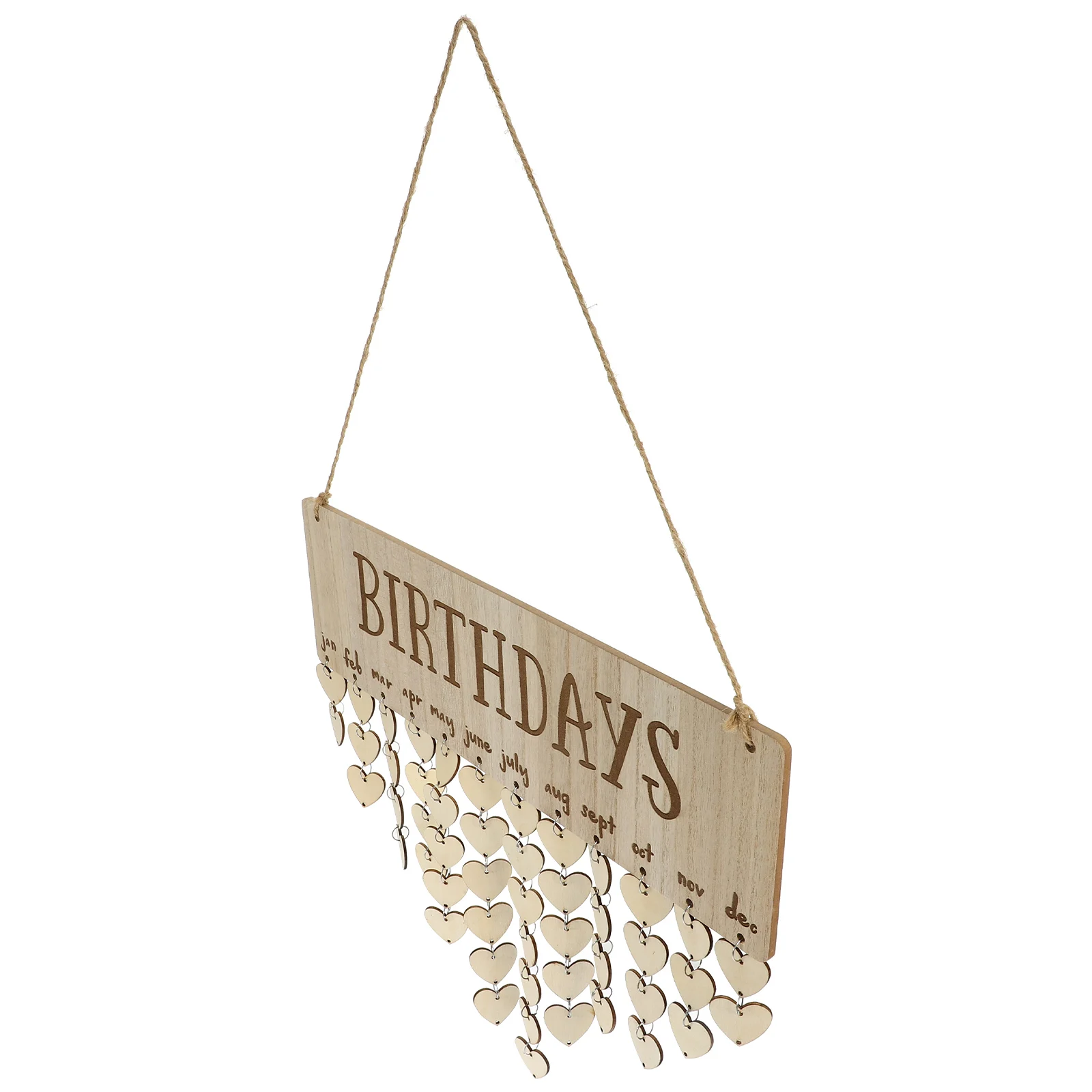 

Handmade Wooden Hanging Calendar Wall Family Birthday Reminder Plaque Board Decorative Home Sturdy Unique for Friends
