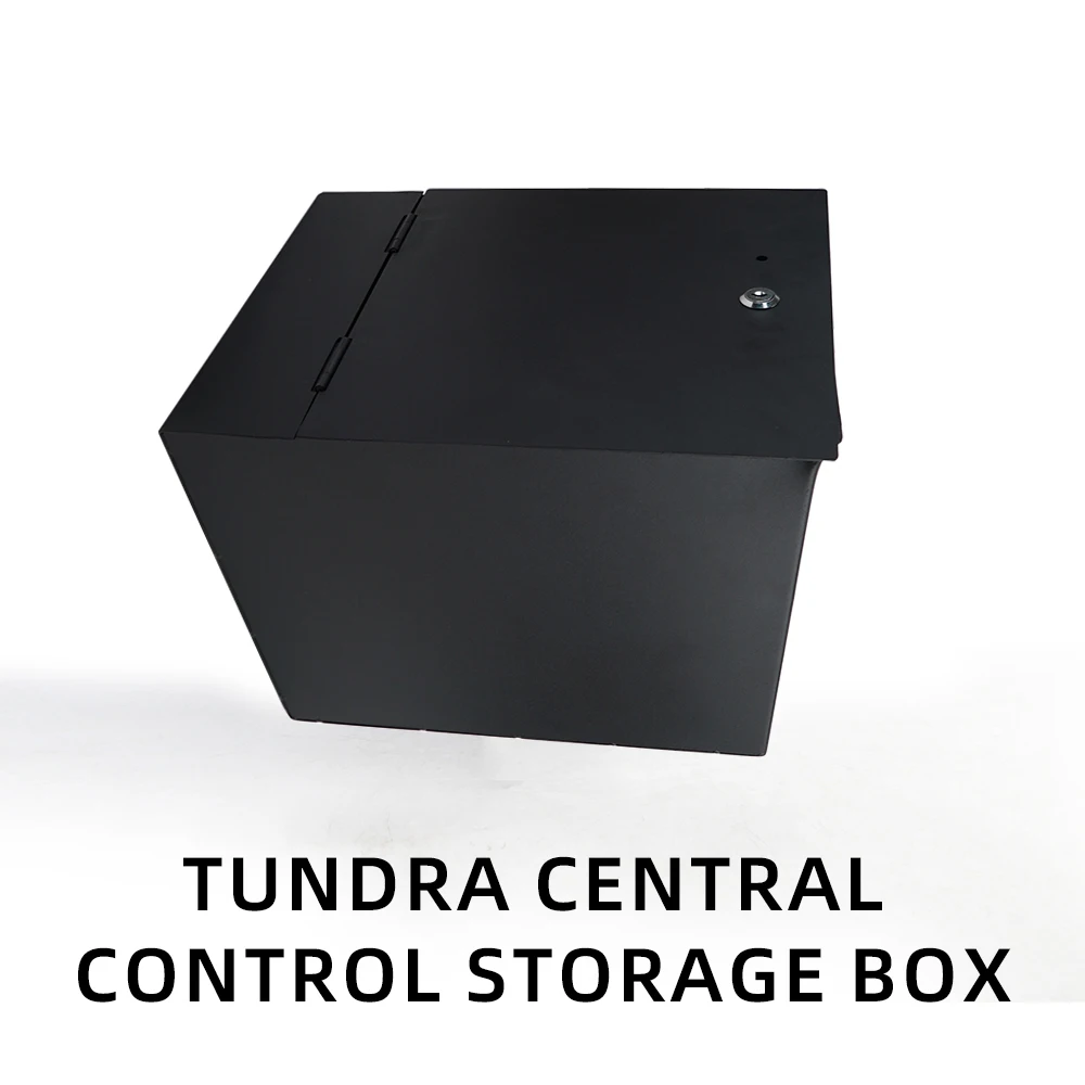 Metal Center Console Security Lock Box, Anti-theft Storage Organizer Fit Toyota Tundra 2014 to 2021