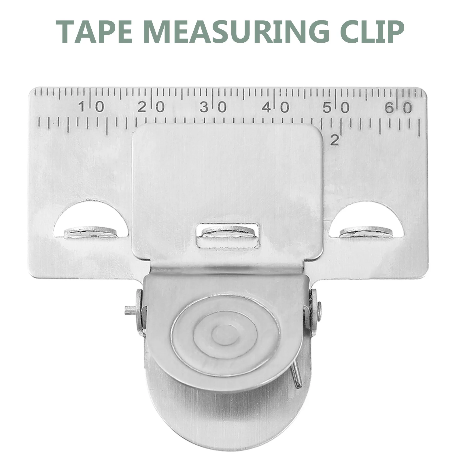 

1pc Measuring Clamp For Tape Stainless Steel Tape Measure Fixing Tool Lightweight Ruler Holder Clear Scales Drawing Tool