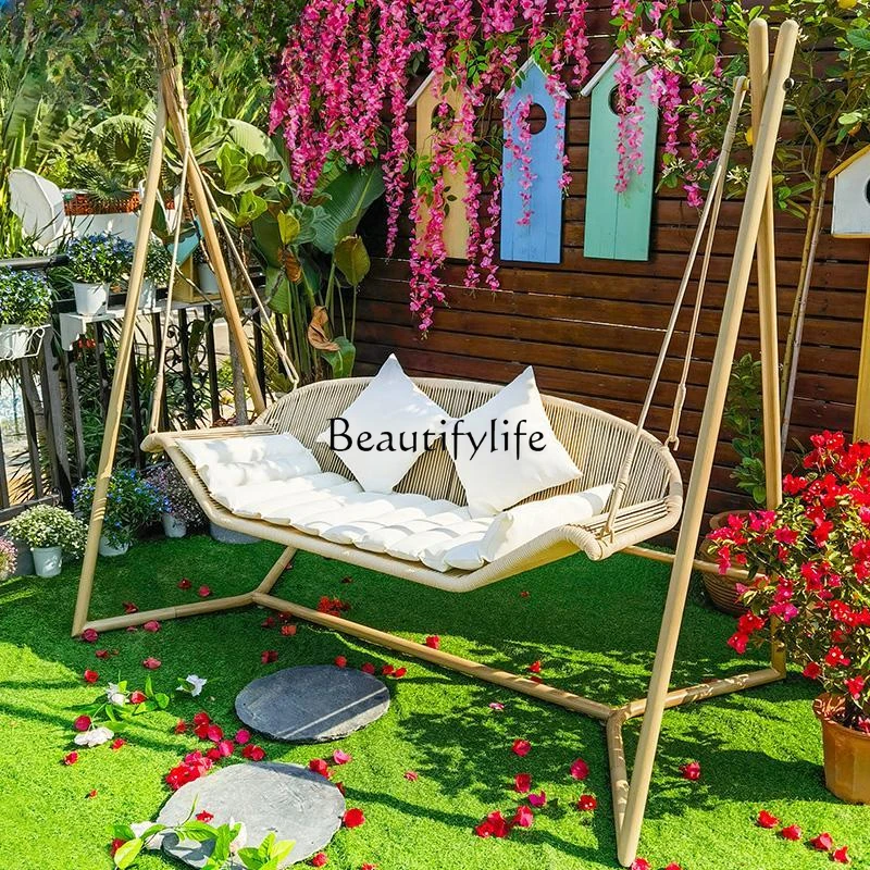 Reclining Swing Glider Courtyard Indoor Swing Hammock Hanging Basket Garden Outdoor Swing Rocking Chair