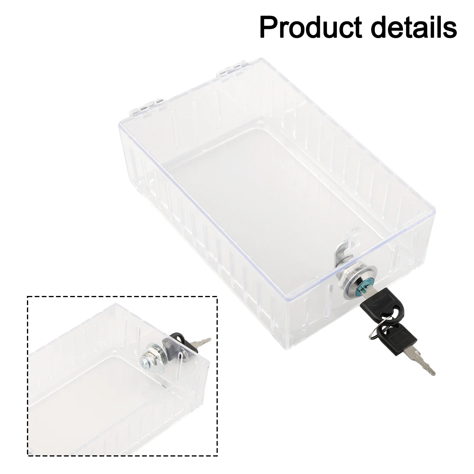 

Thermostat Lock Box With Key 18.5*12*5.5cm Acrylic Transparent Thermostat Protective Cover For Thermostat On Wall Hardware