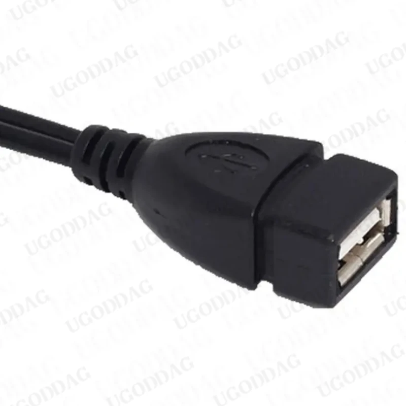20cm 2 in 1 Micro USB Host Power Y Splitter USB 2.0 Port Terminal Adapter OTG Cable For Fire Tv 3 Or 2nd Gen Fire Stick