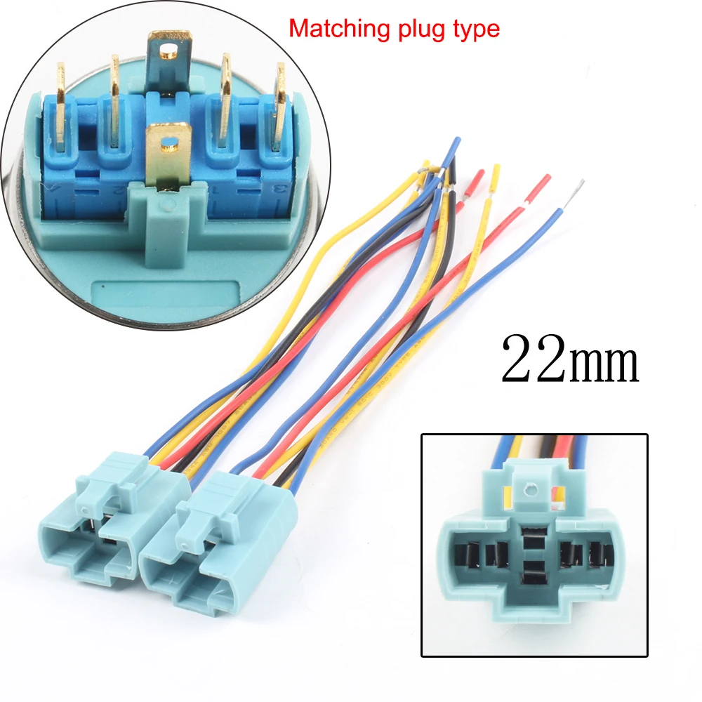 16 millimetri 19 millimetri 22 millimetri presa cavo per interruttore di pulsante del metallo di cablaggio 2-6 fili lampada stabile tasto luce