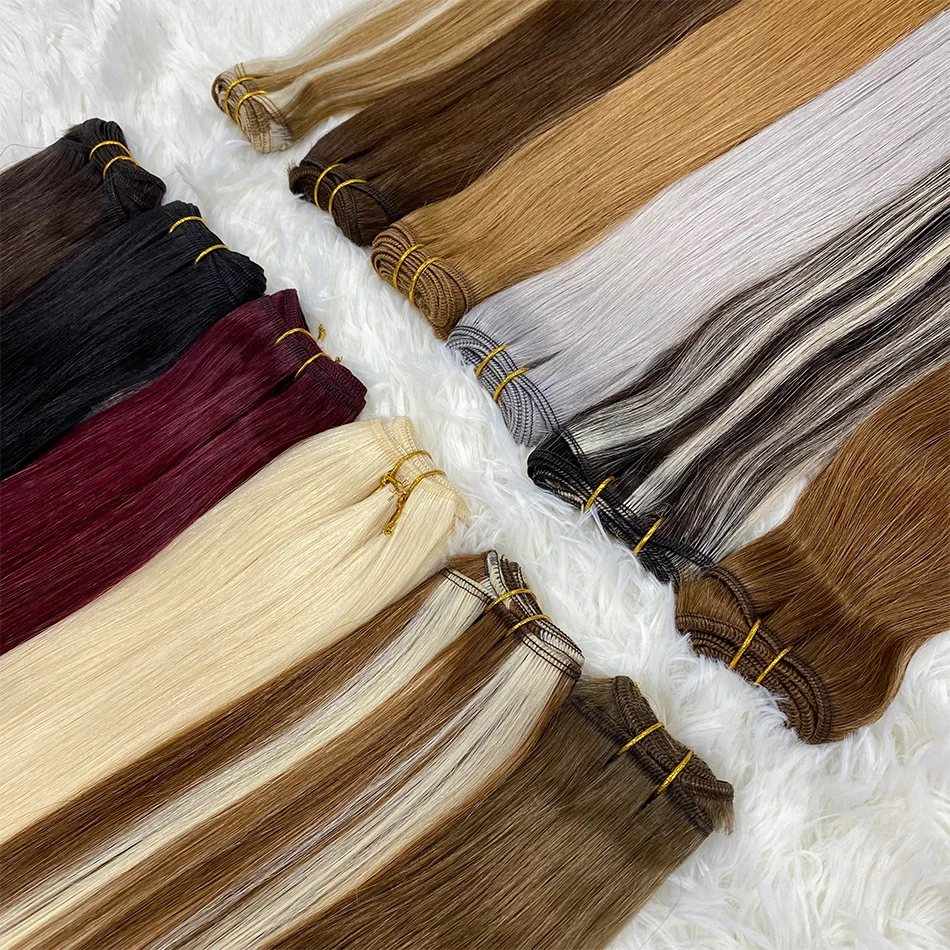 Paquetes de cabello humano lacio para extensiones, color 613, 99J, 30 pulgadas, negro sólido, brasileño crudo, 100% cabello humano 5
