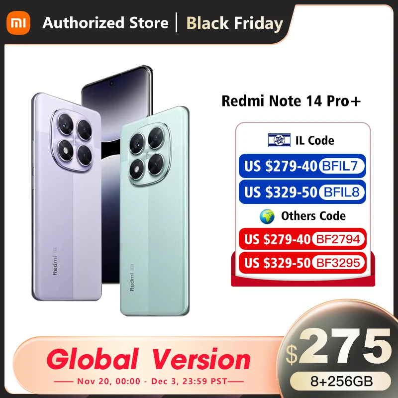 yZ[zXiaomi Redmi Note 14 Pro Plus 5G O[oo[WX}[gtH 256GB 512GB Snapdragon 7s Gen 3 200MP J 5110mAh