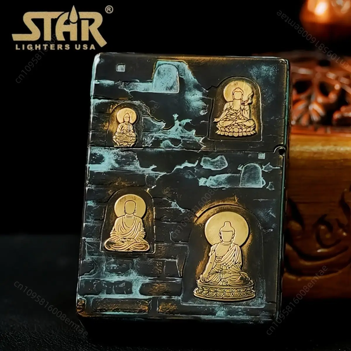 

STAR ST9 Bronze Buddha Fuel Lighter, Unique Craft Lighter, Cigarette Accessories, Men's Gift