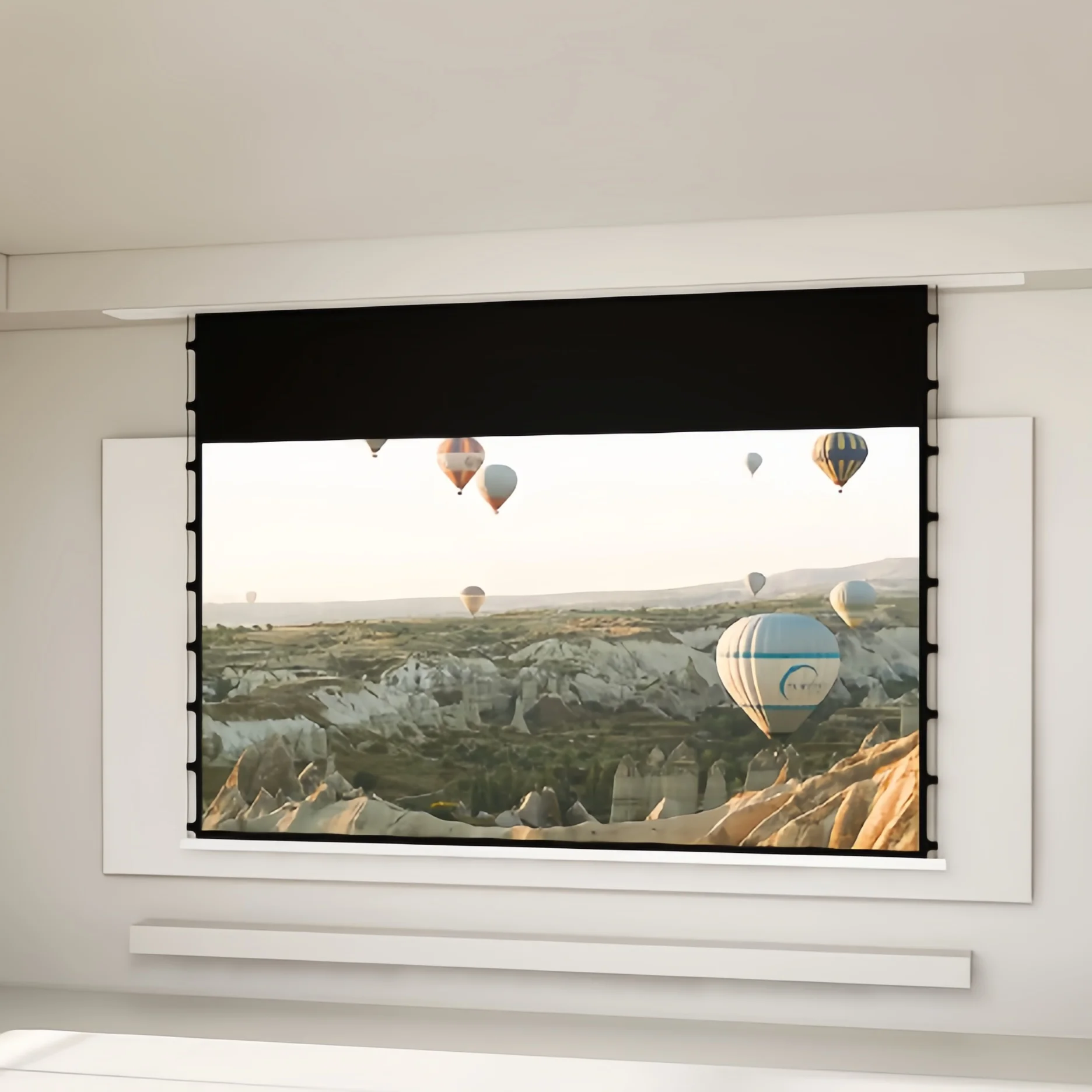 

PLUTUSSA Стандартный дальний бросок окружающего света, утопленный в потолок, моторизованный проекционный экран, PTHALR