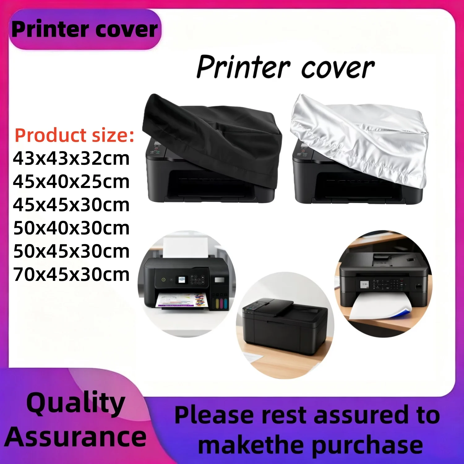 Funda Protectora para Impresora - Impresora HP, Impresora DTF, Impresora Epson Ecotank, Impresora Láser, Impresora Brother (Solo la Funda Protectora)
