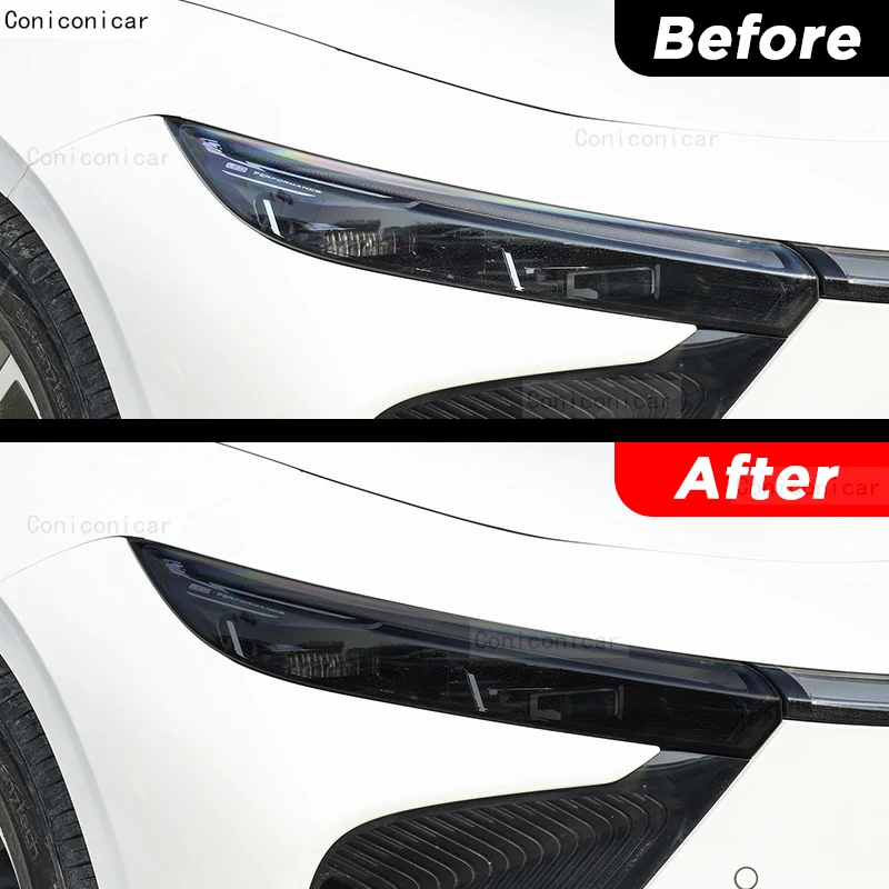 For CHERY EXEED STERRA ES 2024 Car Headlight Tint Black Protective Film Cocer Vinyl Transparent TPU Sticker Accessories