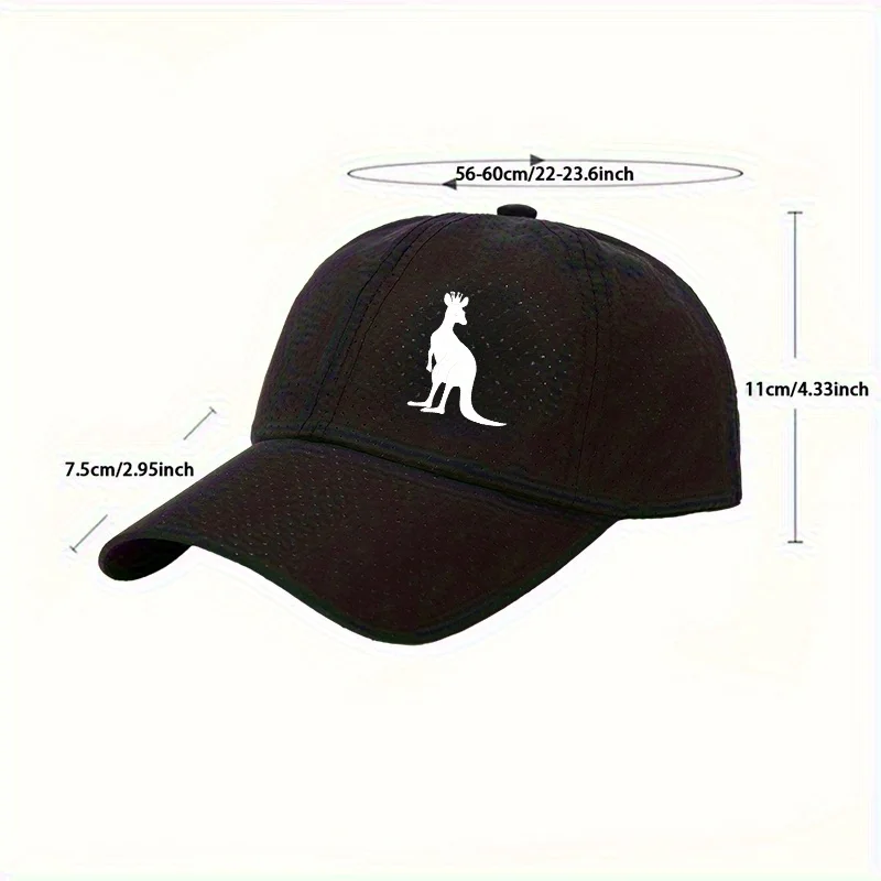 قبعة سائق الشاحنة Goodvery Crown Kangaroo المطبوعة - قبعة بوليستر خفيفة الوزن وجيدة التهوية مع قبعات الكنغر الكنغر، أغطية رأس متينة #6