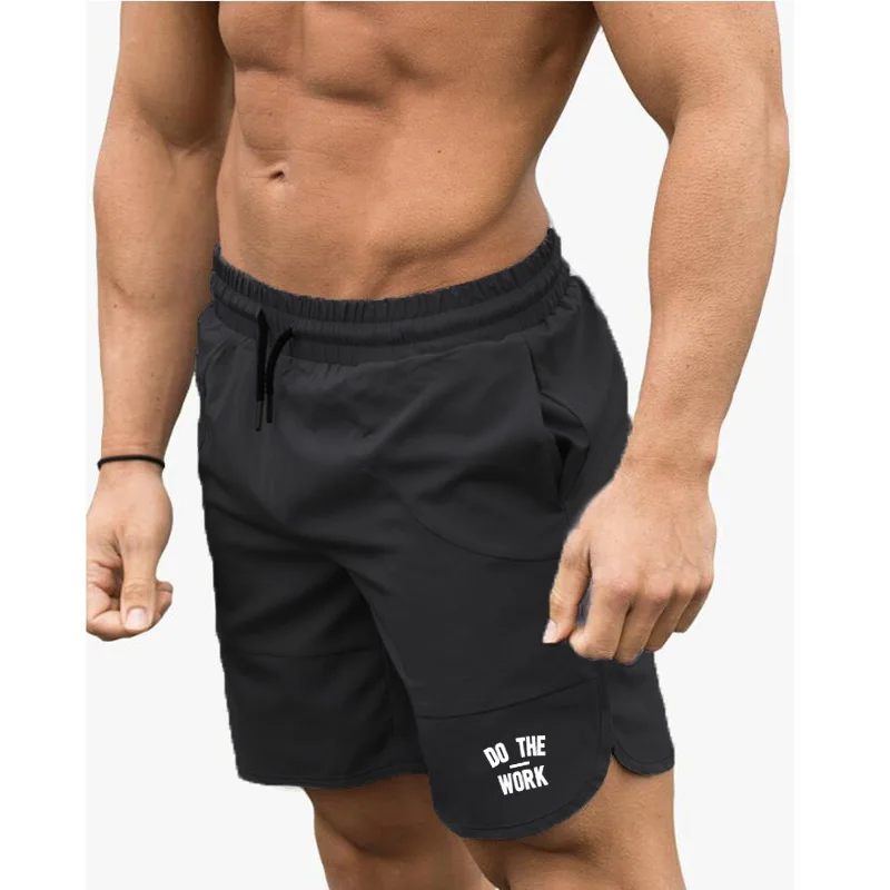 Calções esportivos masculinos jogging de secagem rápida impressão tecido calça verão seção fina maratona treinamento cintura elástica calças curtas