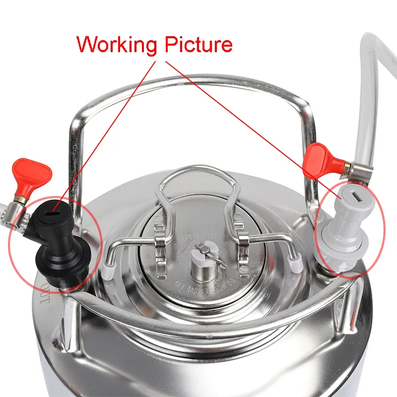 1PC Beer Keg Ball Lock Disconnect Fittings, Liquid / Gas Connector for Home Brewing Corny Keg / Cornelius Keg Parts