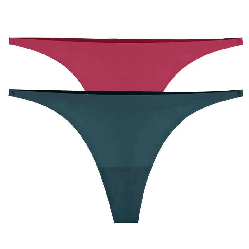 1-6 قطعة سراويل سلس الحرير الجليد سلس سراويل للنساء لينة رقيقة سيور امرأة الساتان الملابس الداخلية الإناث بيكيني سلسلة سراويل