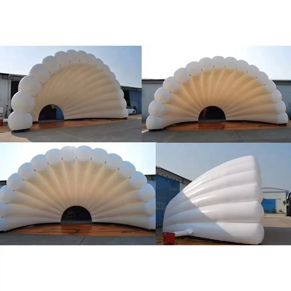 

Commercial Igloo Large Inflatable Stage Cover White Shell Dome Tents And Shelters Patio Party For Wedding Event Music Concert