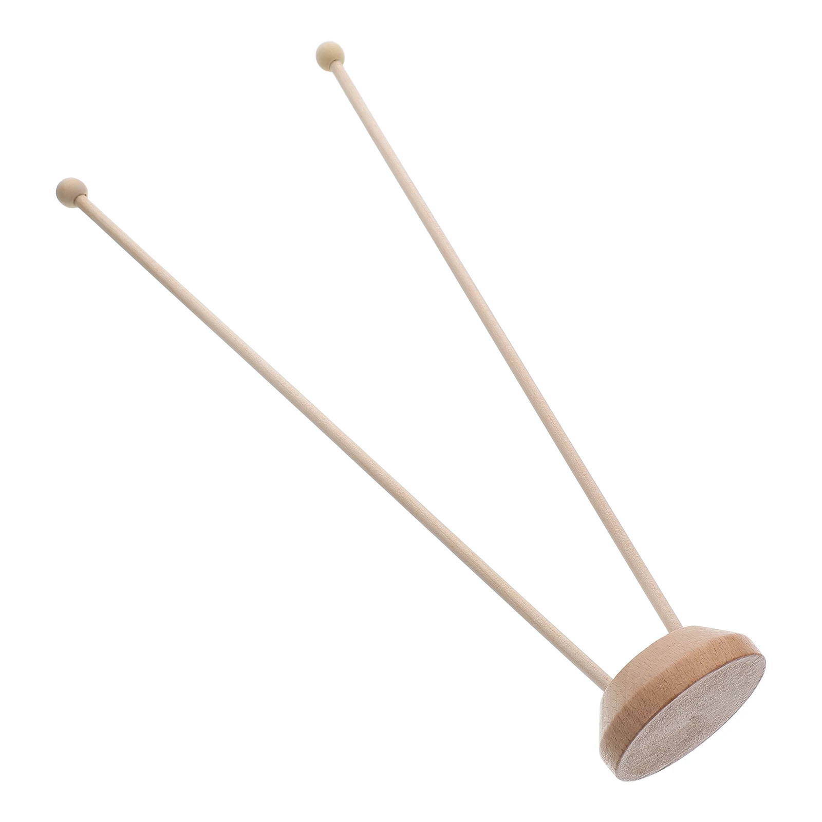 

5pcs Elegant Flag Stand Small Double Desktop Wood Support Round Base Solid Wood Material Mini Desk Poles Table Negotiation Wear