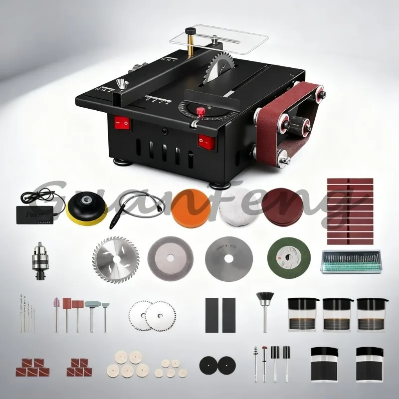 150W Variable Speed Mini Bench Saw 30mm Cutting Depth for DIY Woodworking