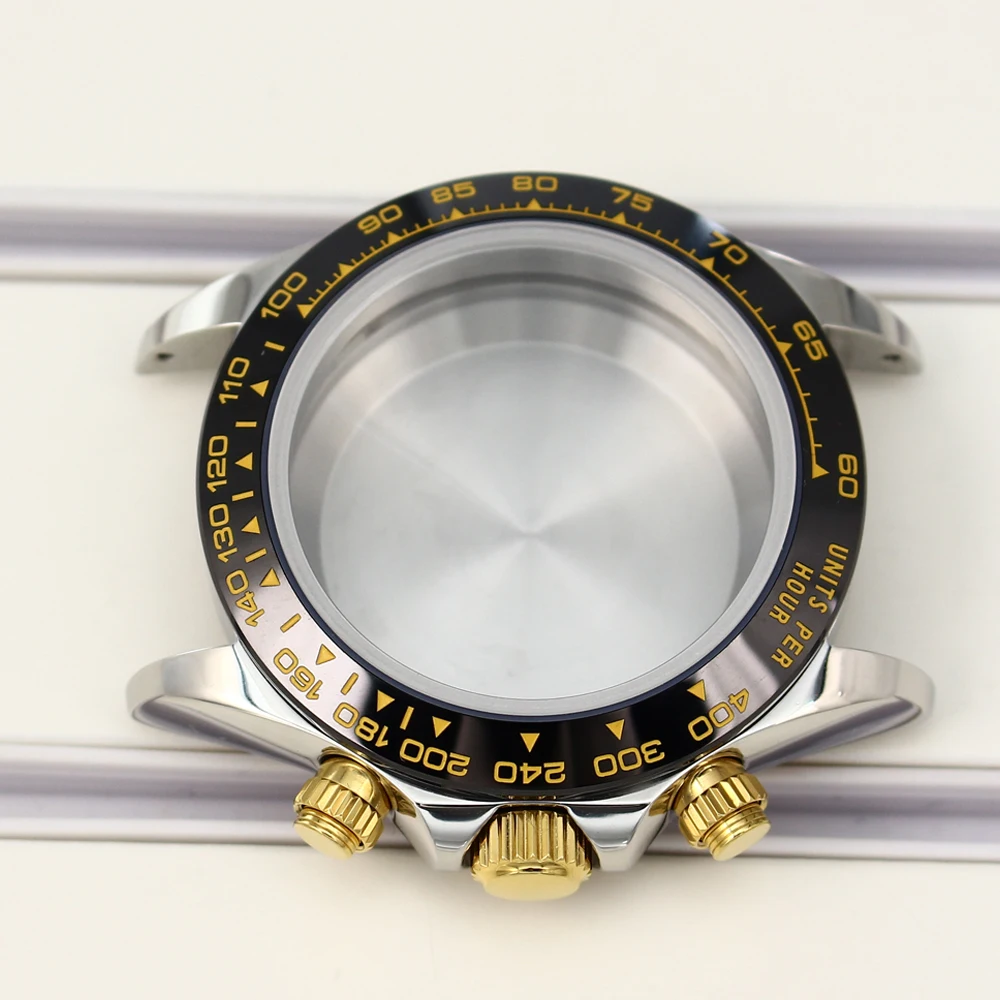 39-mm-Luxus-Uhrengehäuse, Saphirglas, Uhrenzubehör für VK63-Quarzwerke, 29,2-mm-Zifferblatt für Daytona-Reparaturteile – Detail 4