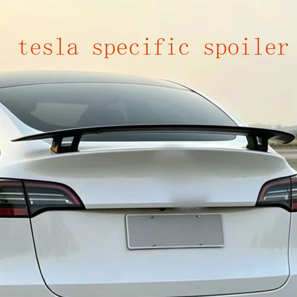 

Suitable for Tesla 2020-2025 Y-shaped rear trunk lip shaped rear spoiler high-quality carbon fiber MK body kit tail wing