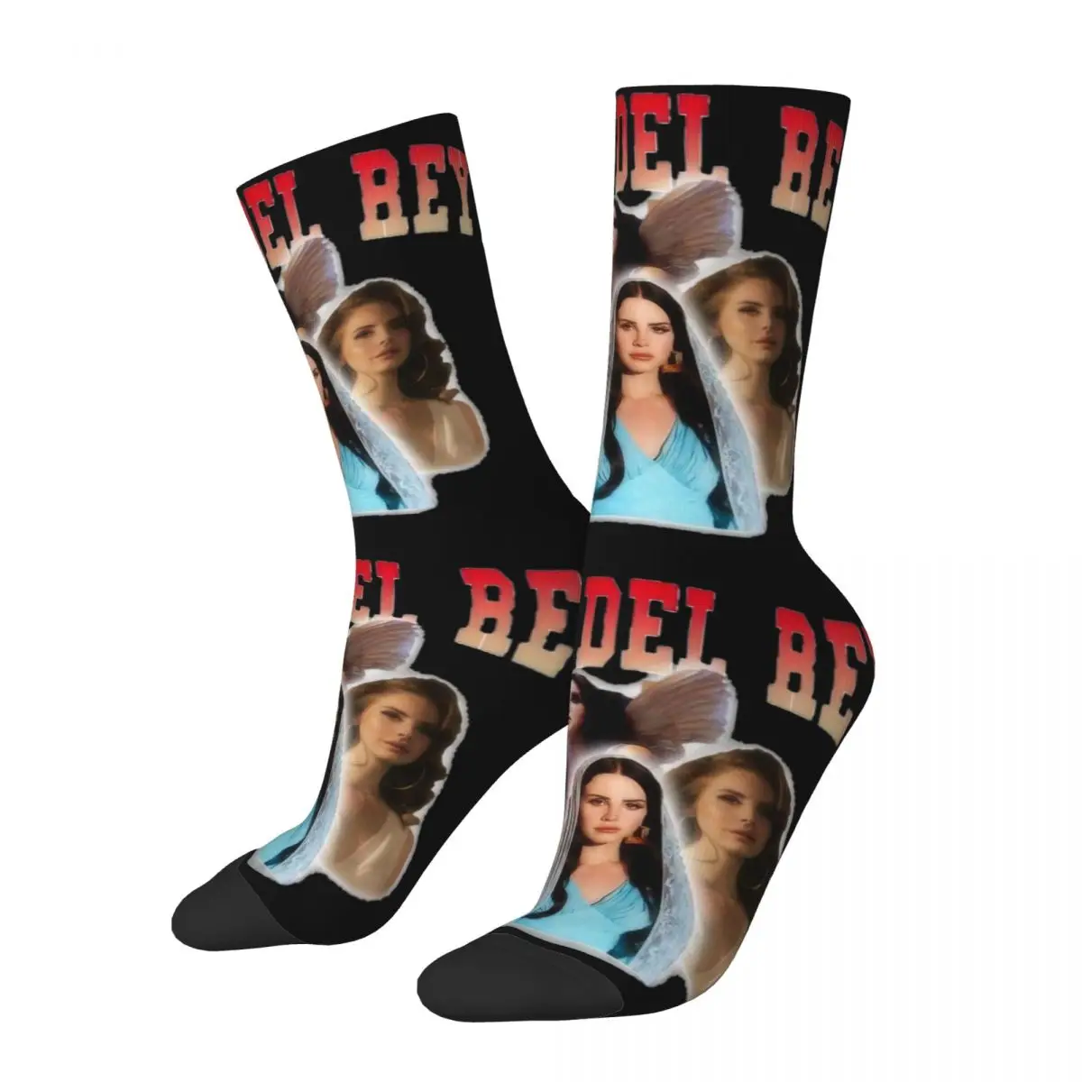 

Harajuku Women's Socks Lana Del Rey Bootleg Merch Warm Vintage High Quality Sock All Seasons