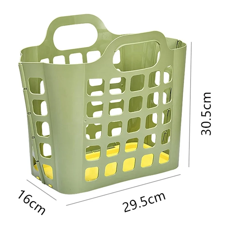 AB11-Cesta de almacenamiento plegable de plástico, cesta de lavandería de plástico plegable, cesta de almacenamiento