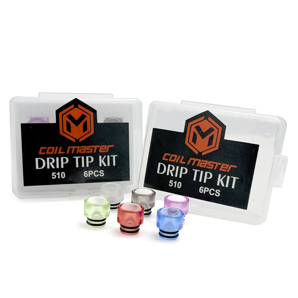 Coil Master 510 Drip Tip Kit 6pcs Colorful 510 Mouhtpiece for DotAio V2 Mod Tank Atomizer