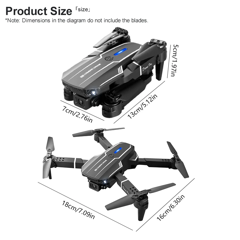 S101 Dobrável RC Quadcopter, UAV Drone, FPV, SD Dual, Altitude Hold, Modo sem cabeça, Posicionamento Visual, Novo