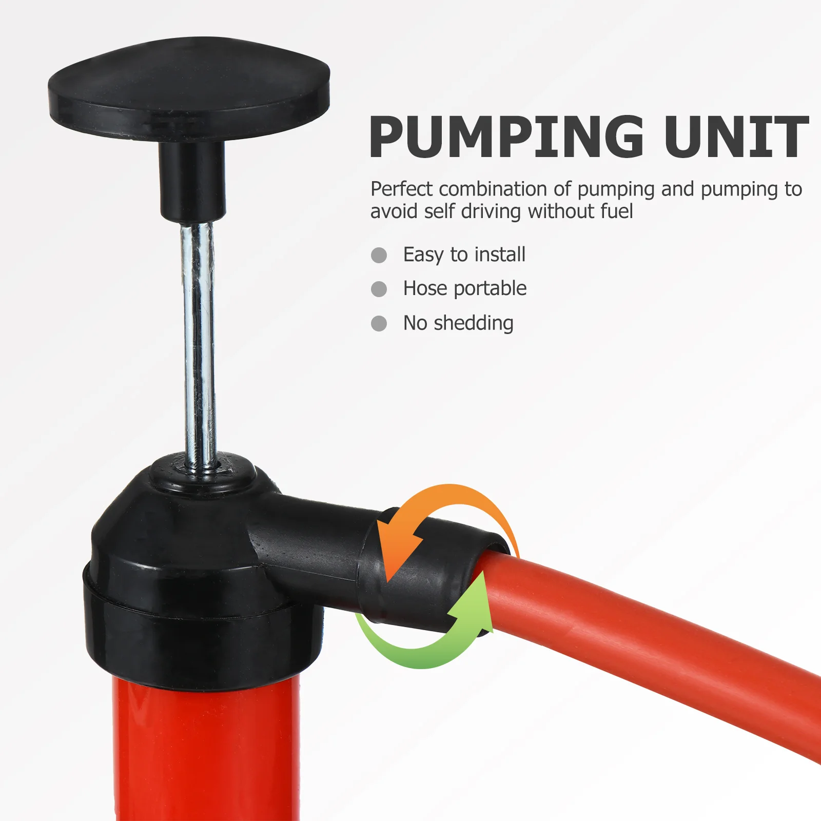 

1 set Fuel Transfer Siphon Diesel Oil Manual Hand Pump Hose Petrol Resistant Leakproof Emergency Assistant Car