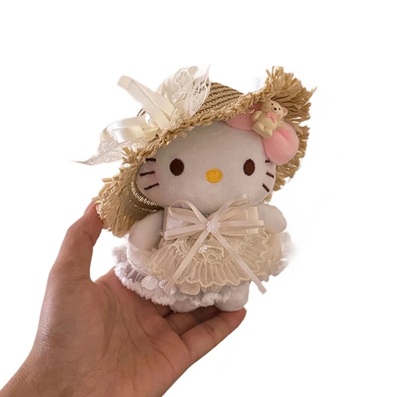 Breloczek pluszowy Sanrio Hello Kitty, uroczy brelok dla dziewczynek, najlepszy przyjaciel, miękka zawieszka, uchwyt na klucze od samochodu, akcesoria kawaii dla kobiet.