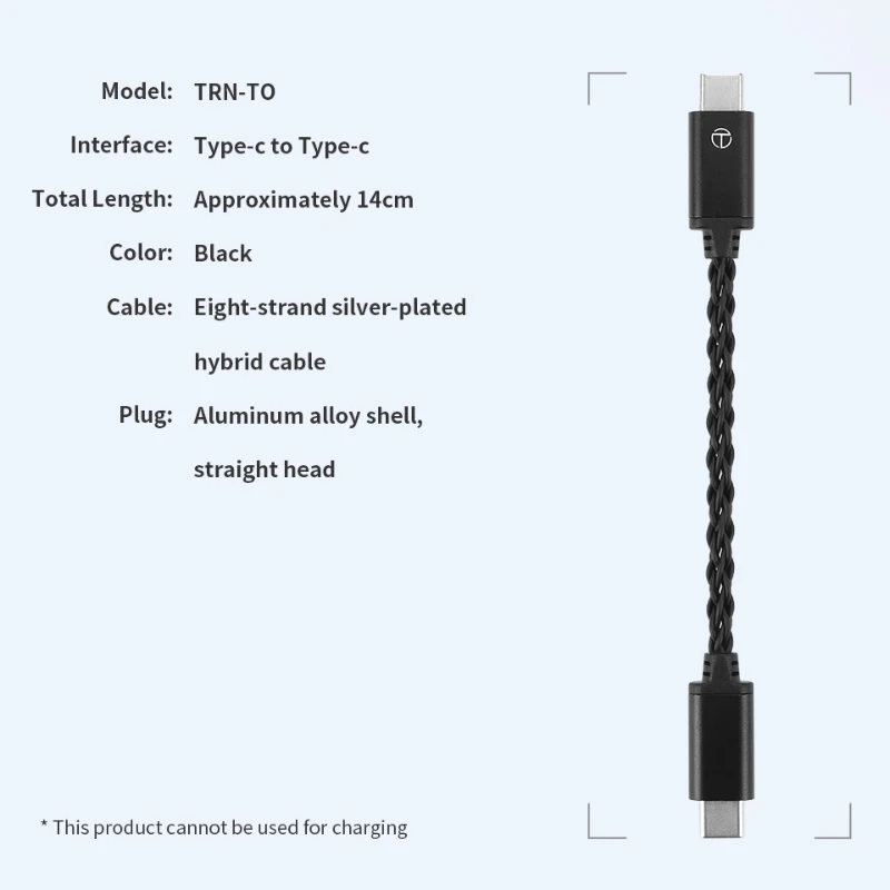 TRN TO USB C DAC Amp Type-C To Type-C Upgrade Cable Adapter