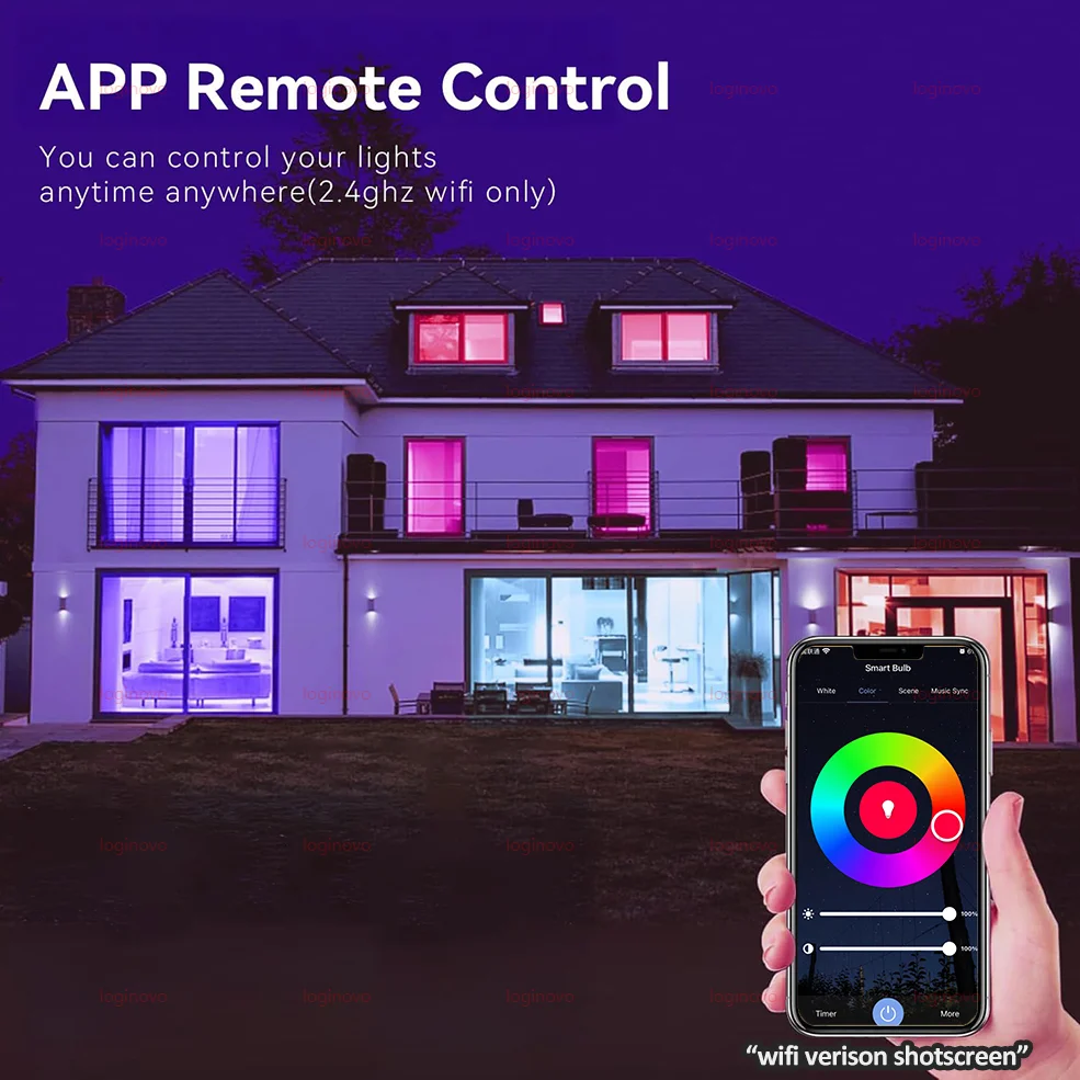 Tuya LED電球 Bluetooth/WiFi E27 RGBCW電球 スマートランプ 110V 220V 装飾照明 Alexa Google Home スマートライフアプリ対応