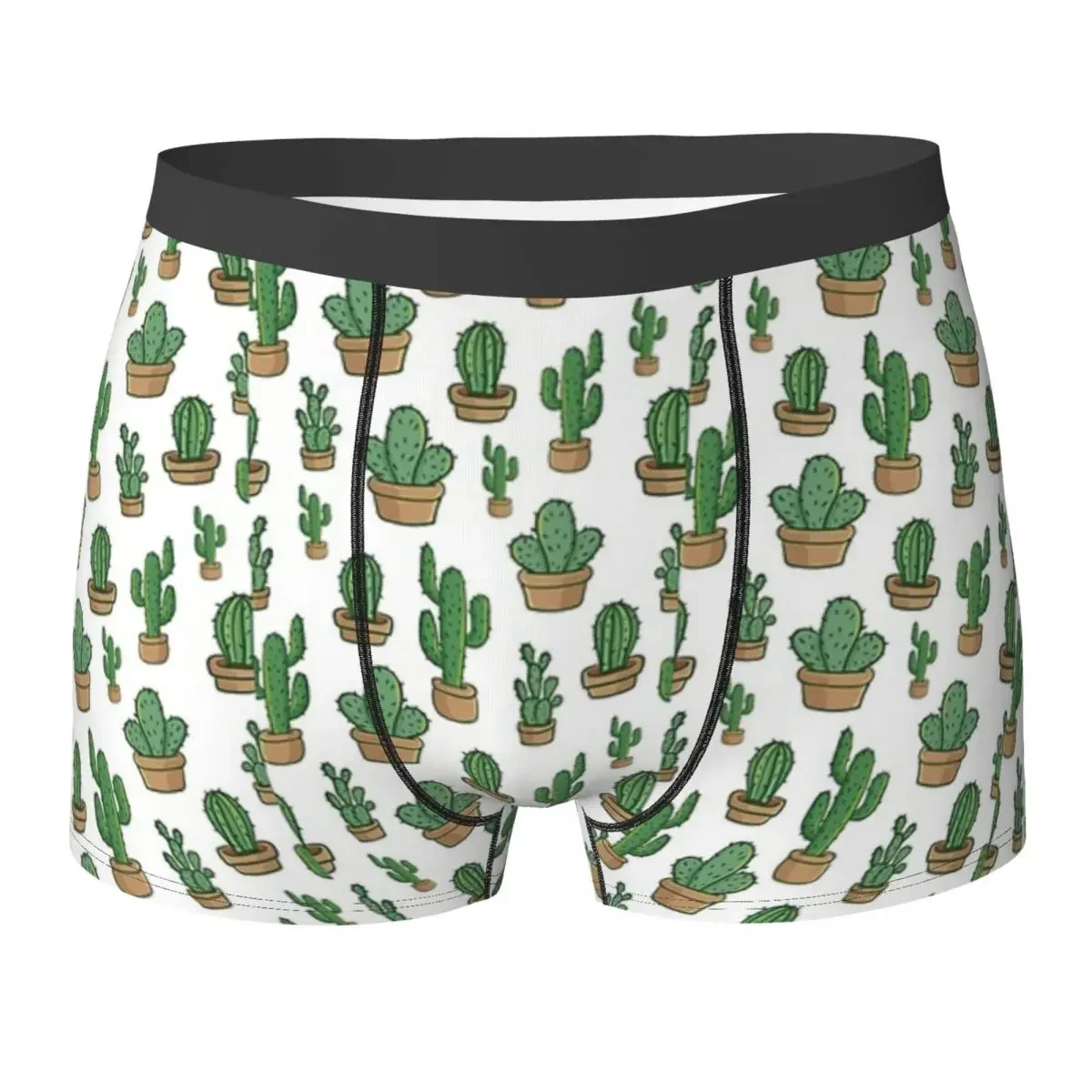 Boxer Underpants Shorts Cactus Flowers Cactus Cactus Flowers Floral Pattern Panties Men's Comfortable Underwear for Homme Man