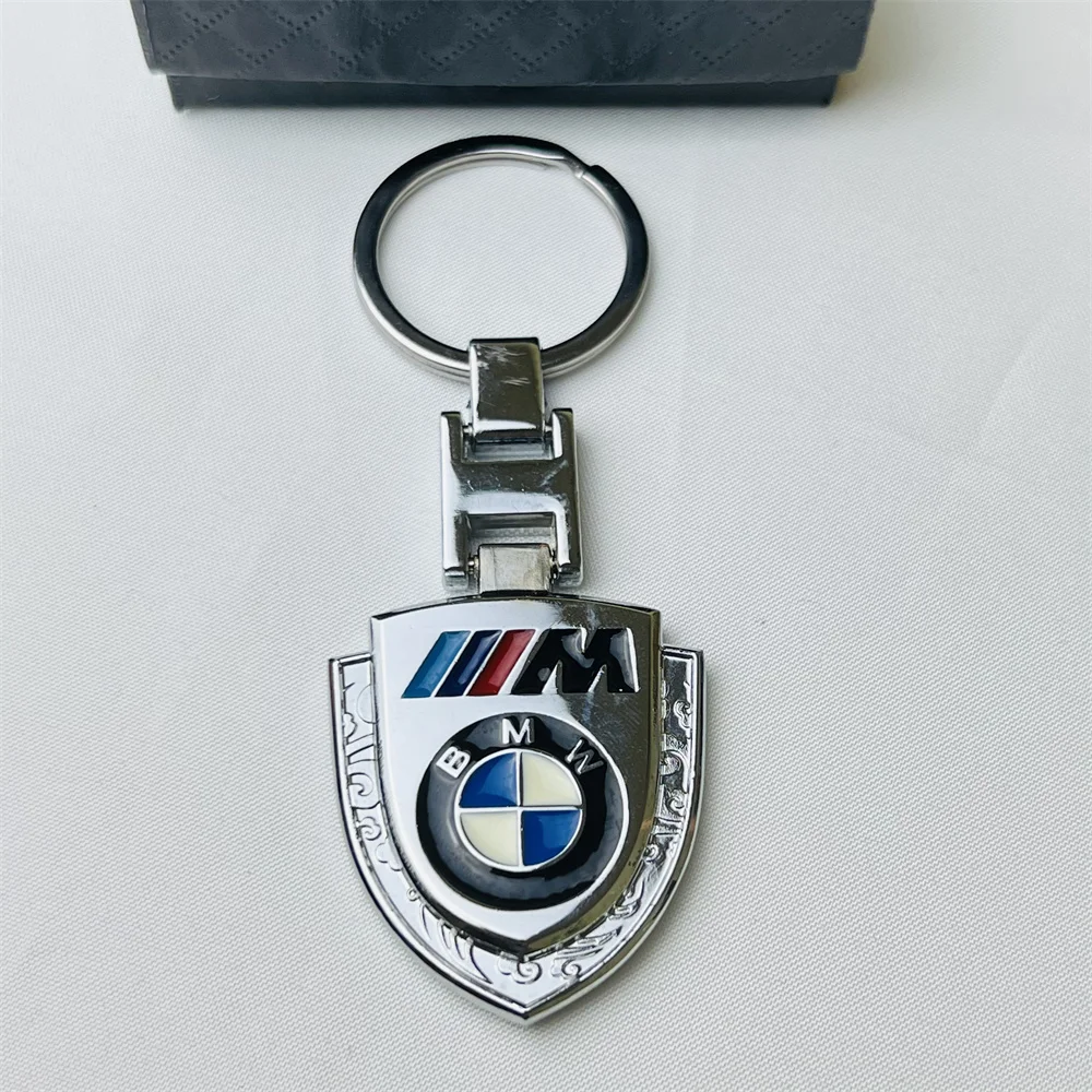 BMW Keychain Metal Emblem Shield Style keyring Silver for m e90 g26 e60 e46 f10 f30 e39 e36 f20 Car accessories Fashion Gift