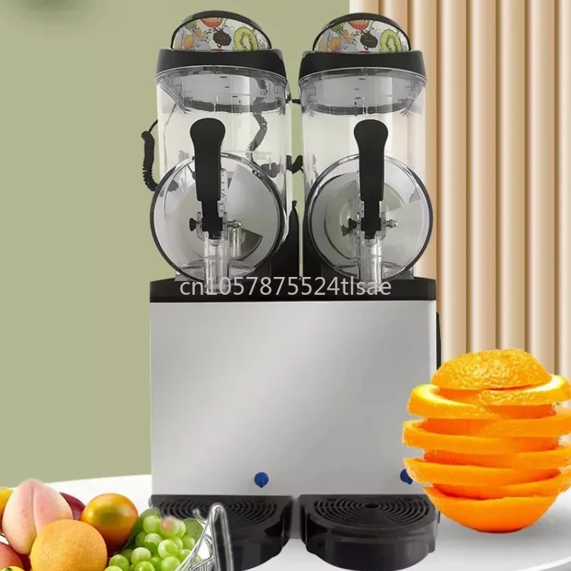 

12л * 2 Машина для приготовления льда для слякоти Коммерческая двухцилиндровая машина для смузи для плавления снега Машина для приготовления слякоти Магазин чая с молоком