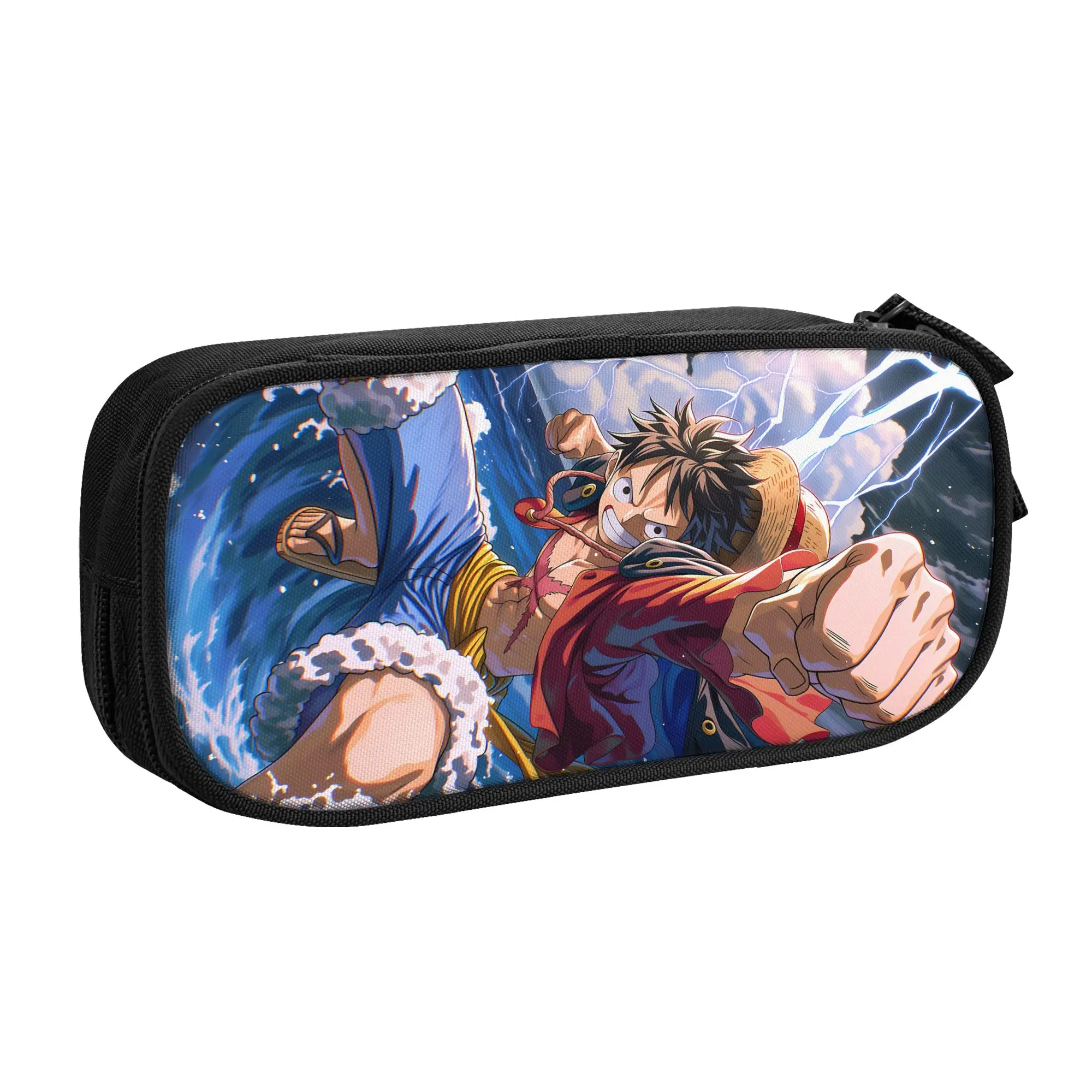 Large Capacity Bags for Child Cartoon One Piece Anime Luffy  School Pencil Bag for Boys Gilrs Kids