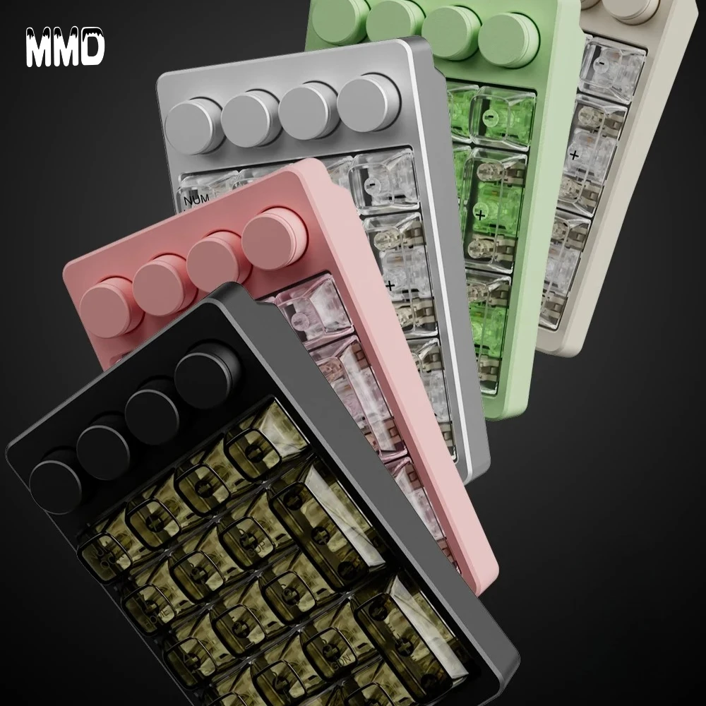 

MMD KM21Pro Mechanical keyboard Wired Aluminum Alloy with Knob 21Keys Gaming Accessories Support VIA Designer Keypad Hot-Swap