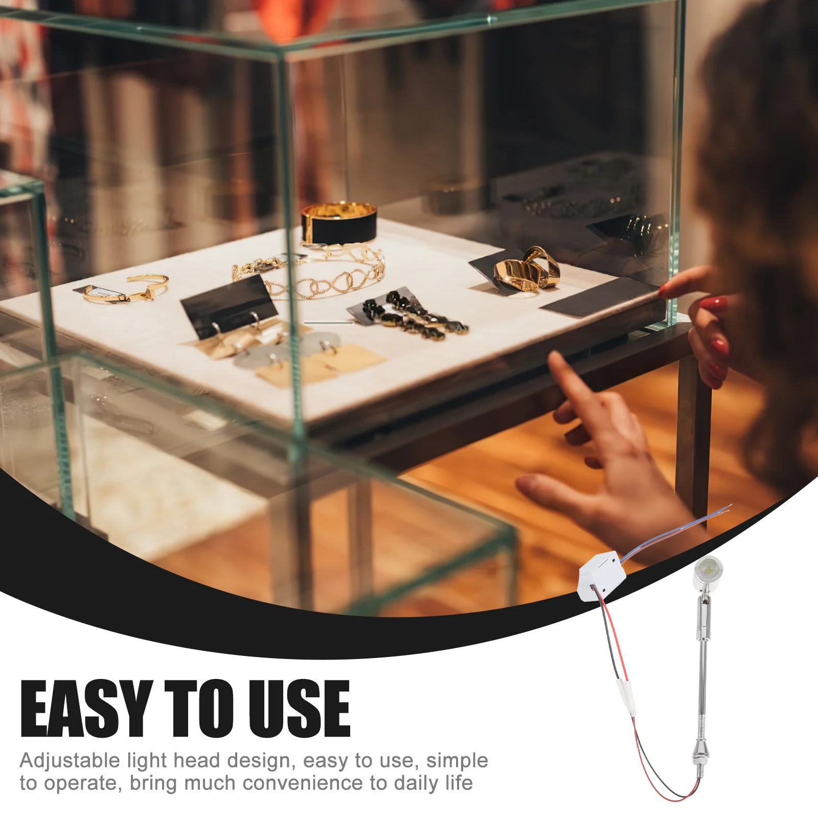 أضواء كاشفة صغيرة LED خزانة مجوهرات عرض قابل للتعديل مشرق الأضواء الداخلية عرض صغير ضوء الأضواء الصغيرة #3