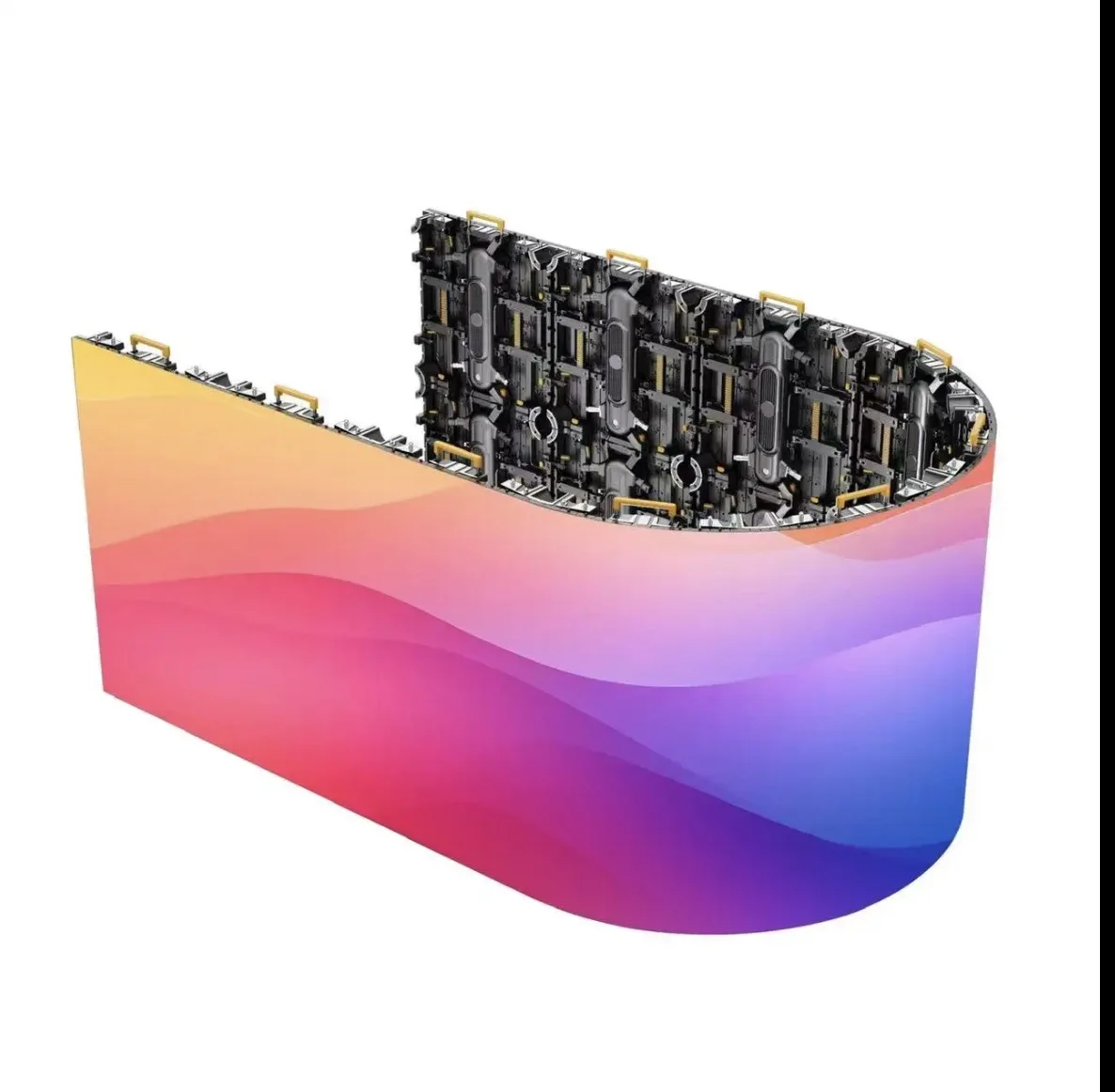 New Flexible P3.91 P2.9 P2.6 P3.91 P2.976 P2.604 Indoor Outdoor Curve 500X500 Rental LED Screen Portable Stage LED Display Panel