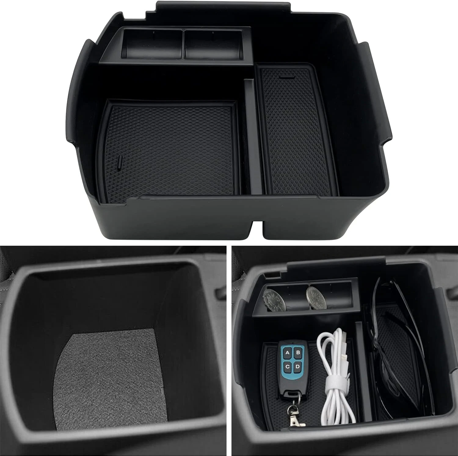 Armrest Center Console Organizer Tray For Kia Seltos 2020 2021 2022 2023 Secondary Storage Box Divider Car Interior Accessories