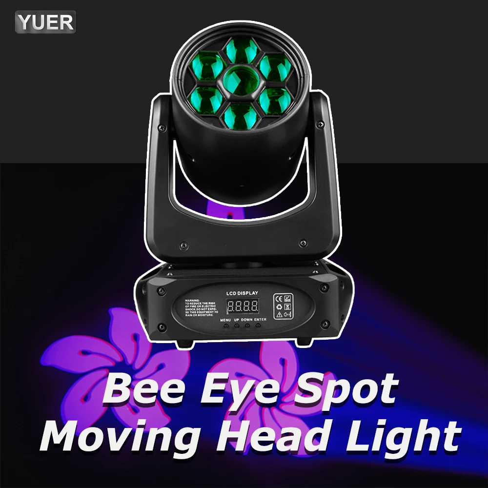 bee eye moving led spot light e gobo lados prisma controlador dmx moving spotlight disco dj party light novo 150w 01