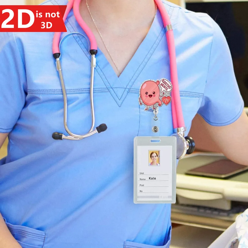 مشبك شارة وامض ثنائي الأبعاد لمحترفي الرعاية الصحية. الهدية الطبية المثالية.