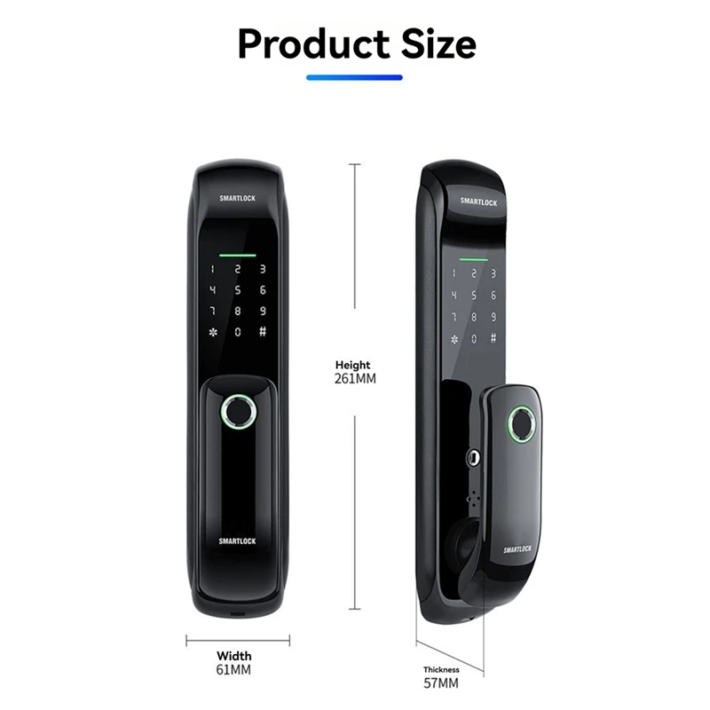 Tuya Smart Locks Fully Automatic Electronic Door Lock With Biometric Fingerprint Lock Rfid Card Password Key Unlock